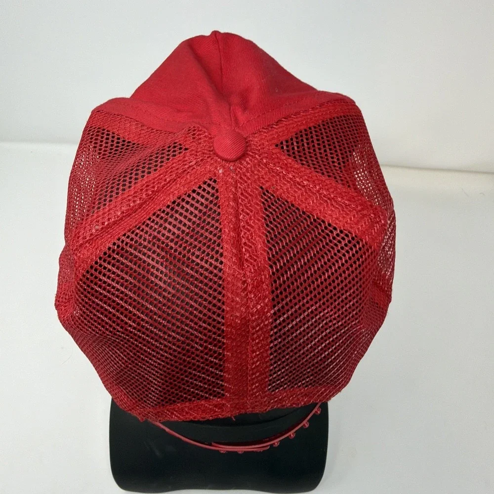 Vintage Budweiser King Racing Trucker Hat Made‎ in USA Rope Snapback Red